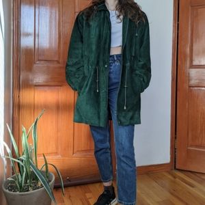 Suede parka